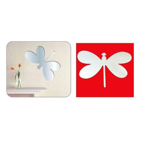 Aynalı Duvar Çıkartma Stıcker Dekoratif Duvar Kağıdı,Süs  Kelebek Şekilli 20X13X0,6Cm
