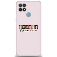 Oppo A15 Kılıf HD Baskılı Kılıf - Renkli Friends + Tam Ekran Koruyucu