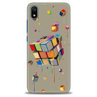 Xiaomi Redmi 7A Kılıf HD Baskılı Kılıf - Zeka Küpü + Tam Ekran Koruyucu
