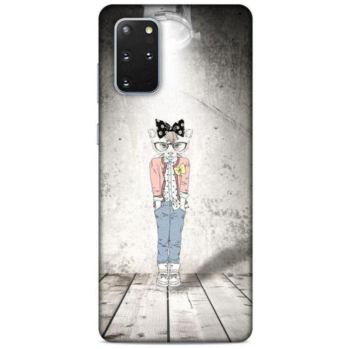 Samsung Galaxy S20 Plus Kılıf FunnyMaX (39) Liquid Crystal Kılıf Açık Gri Kedl