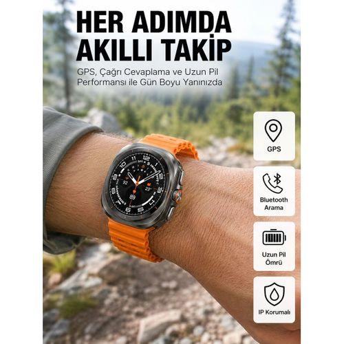 Akıllı Saat Unısex Zarif Görünümlü Titanyum Kasa Amoled Ekran Müzik Dinleme