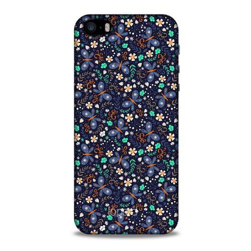 Apple Iphone 5S Kılıf Kelebek Etkisi (8) Baskılı Kılıf Turkuaz Beyaz