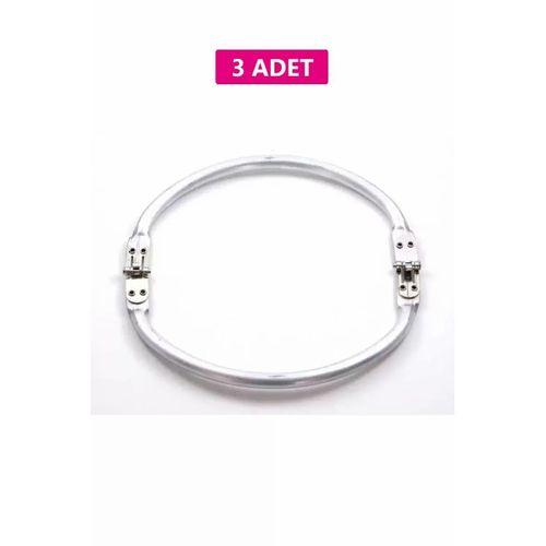 Gizli Metal Oval Çanta Bursu – 3 Adet - 19 cm - Metal Çanta Aparatı Çanta Aksesuarı