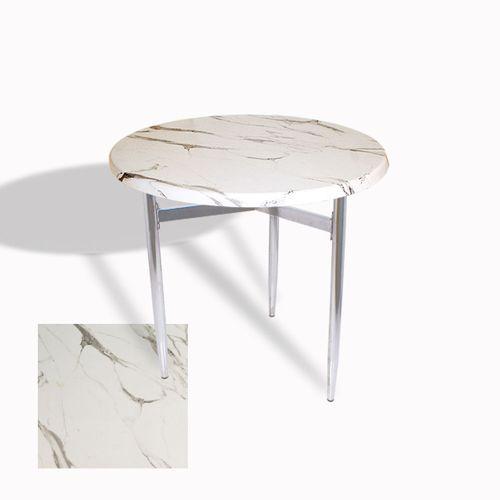 Dockers Venedik Masa Yuvarlak Çap 70 kromnikel (Werzalit, Wermodin veya Allzalit Tabla) - Afyon Mermer