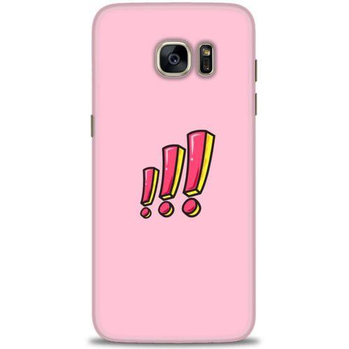 Samsung Galaxy S7 Edge Kılıf HD Baskılı Kılıf - Ünlem + Tam Ekran Koruyucu