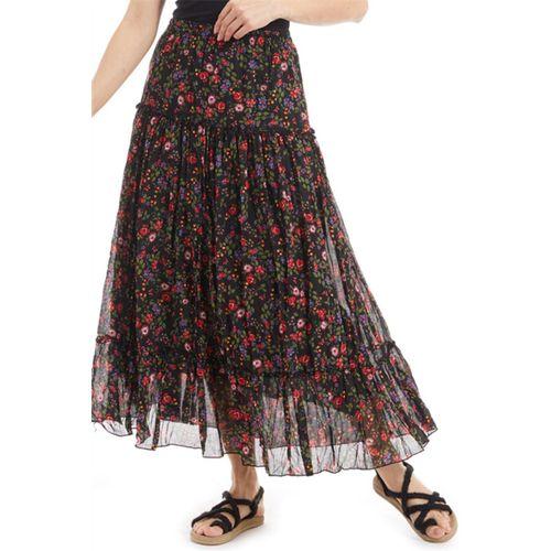 Şile Bezi Siyah Tomurcuk Vual Uzun Etek