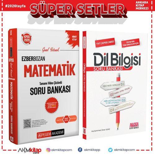 Pegem KPSS Ezberbozan Matematik ve AKM Dil Bilgisi Soru Bankası Seti 2 Kitap