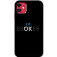 MRCİLETİSİM iPhone 11 Kılıf Kapak - Im Broken +Hayalet Ekran Yandan Gözükmez