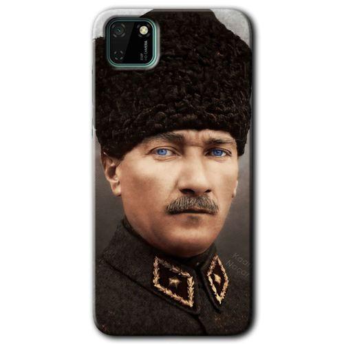 Huawei Y5P Kılıf HD Desen Baskılı Arka Kapak - Başkomutan Atatürk