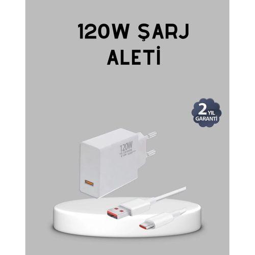 120w Süper Hızlı Şarj Adaptörü – Type-c Kablo Dahil, Yüksek Voltaj Korumalı