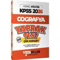 2026 KPSS Genel Kültür Coğrafya Çek Kopart Yaprak Test Yediiklim Yayınları