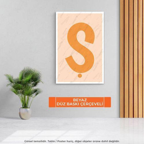 Posterya U1039_DBC - Ş Harfi Alfabe Ahşap Poster / Tablo