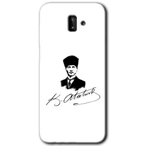 Galaxy J6 Plus Kılıf HD Desen Baskılı Arka Kapak - Kemal Atatürk İmza + Kırılmaz Cam