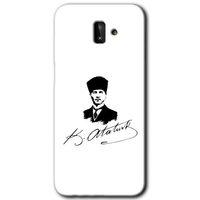 Galaxy J6 Plus Kılıf HD Desen Baskılı Arka Kapak - Kemal Atatürk İmza + Kırılmaz Cam