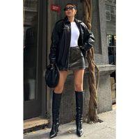 Florie Oversize Suni Deri Ceket 6108