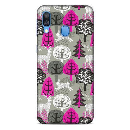Samsung Galaxy A40 Kılıf Snowix (31) TPU Kılıf Fuşya Gri