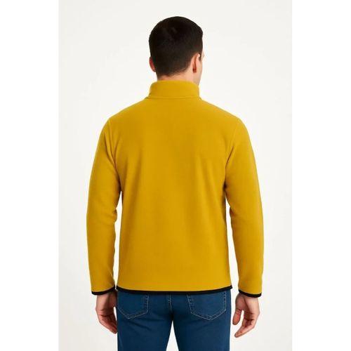 Ön Polar Kazak Dik Yaka - Sarı