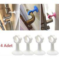 Eğitici Oyuncak CM-072 Vantuzlu Geçmeli Kapı Kolu Stoper 4lü Set Beyaz