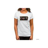 Kiss Group in Logo Beyaz Kadın Tişört