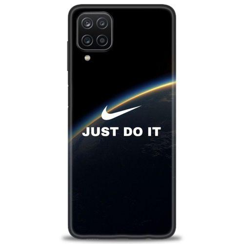 Samsung Galaxy A12 Kılıf HD Baskılı Kılıf - Nike Dünya + Tam Ekran Koruyucu