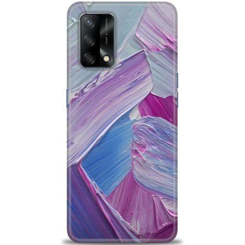 Oppo A74 Kılıf HD Baskılı Kılıf - Purple + Tam Ekran Koruyucu