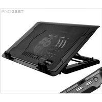 FRISBY FNC-35ST 14cm Fan, 10’’-17’’ Notebook Soğutucu, 5 Kademeli Stand, Mavi Ledli (Siyah)