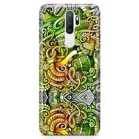 Oppo A5 2020 Kılıf Gece Yaşamı Doodle Arka Kapak Koruma Desenli Full Koruyucu