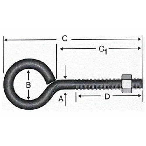 Kapalı Metrik Kanca M5 / 21x80 - 100 Adet