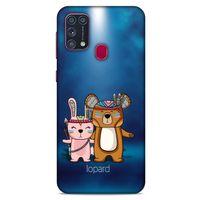 Samsung Galaxy M31 Kılıf FunnyMaX (2) Kabı Lacivert Beyaz