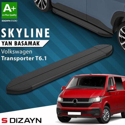 S-Dizayn VW Transporter T6.1 Kısa Şase Skyline Siyah Yan Basamak 213 Cm 2019-2024 A+ Kalite