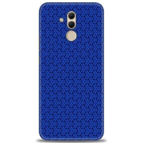 Huawei Mate 20 Lite Kılıf HD Baskılı Kılıf - Mavi Örüntü + Tam Ekran Koruyucu