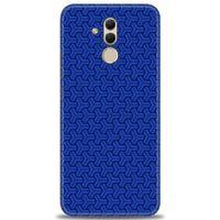 Huawei Mate 20 Lite Kılıf HD Baskılı Kılıf - Mavi Örüntü + Tam Ekran Koruyucu