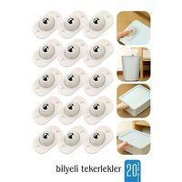 Modacar 20 li Bilyeli Tekerlek Eşya Kaydırma Aparatı Yapışkanlı Set 360D
