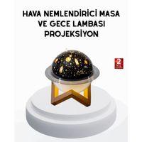 Usb Mini Hava Nemlendirici Ve Projeksiyon Lamba – Taşınabilir, Sessiz, Dekoratif Aromaterapi Cihazı