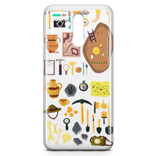 Huawei Mate 20 Lite Kılıf Arkeolog Malzemeleri Arka Kapak Koruma Desenli Full Koruyucu