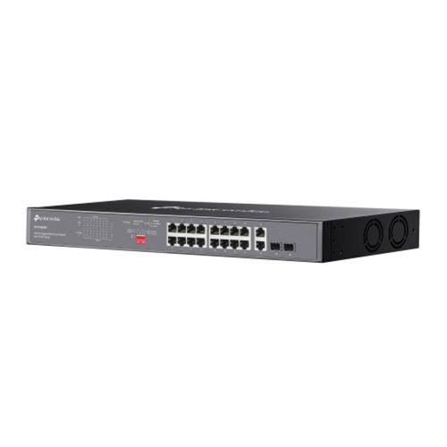 OMADA DS1018GMP, 18 Port Gigabit,  16 Port Gigabit PoE+, 250W, 4 Port Combo Gigabit SFP, Yönetilemez, Rackmount Metal Kasa Switch
