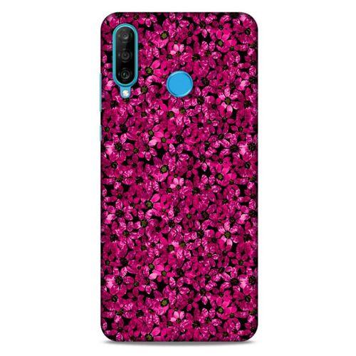 Huawei P30 Lite Uyumlu Kılıf Pembe Delisi (1) Kılıfı Çiçek