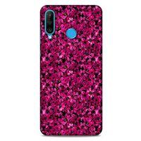 Huawei P30 Lite Uyumlu Kılıf Pembe Delisi (1) Kılıfı Çiçek