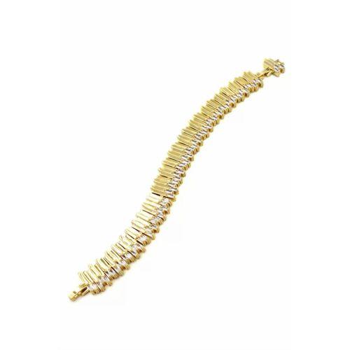 Taşlı VİP Bileklik - Altın