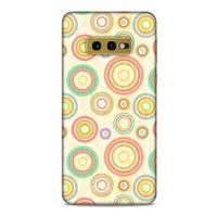 Samsung Galaxy S10e Kılıf Pastel Renkler (29) Arka Koruma Kılıfı Kırmızı Yeşil