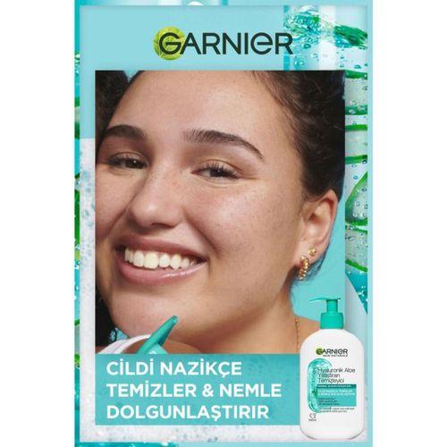 Garnier Hyaluronik Asit ve Aloe Vera İçeren Nemlendirici Yüz Temizleyici 250 ml – Normal ve Kuru Ciltler için Sülfatsız Vegan Formül