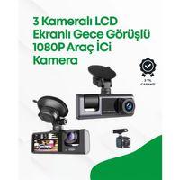 2.0” Lcd Ekranlı, Döngüsel Kayıt Özellikli Üç Kameralı Oto Kamera