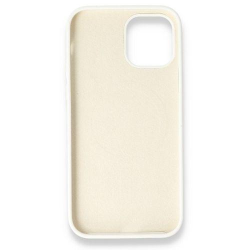 iPhone 12 Kılıf Magneticsafe Lansman Silikon Kapak - Beyaz