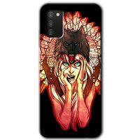 MRCİLETİSİM Samsung Galaxy A02s Kılıf Baskılı Kapak - Kurt Kız + 5D Tam Kaplayan Cam