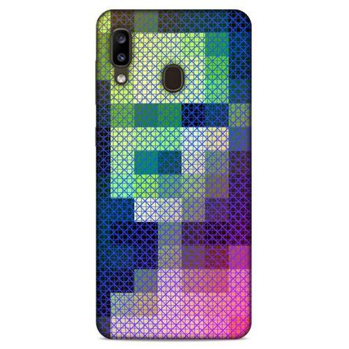 Lopard Samsung Galaxy A20 Uyumlu Kılıf PiXel (16) Kalın Kılıf Kare