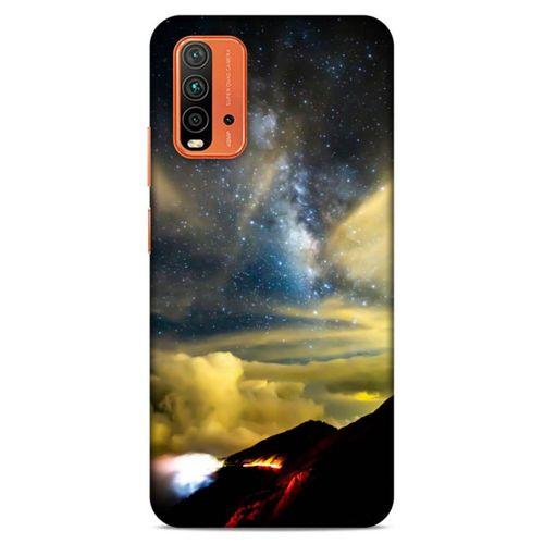 Lopard Xiaomi Redmi Note 9 4g Uyumlu Kılıf Gece'S (17) Tasarım Kılıf Sarı