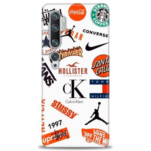 Xiaomi Mi Note 10 Kılıf HD Baskılı Kılıf - Stussy + Tam Ekran Koruyucu