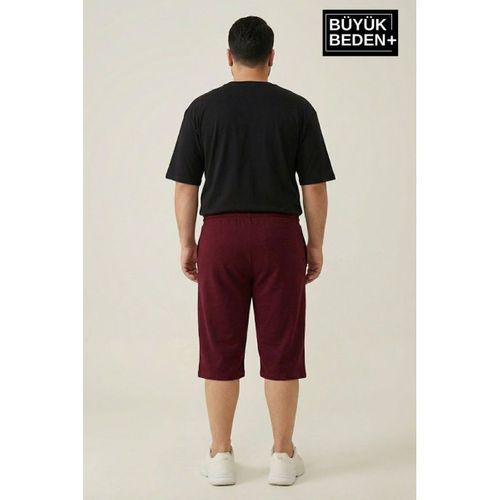 Büyük Beden Erkek Kapri Şort Brooklyn Baskılı Rahat Kalıp 3XL-6XL SPR26BSR591-02