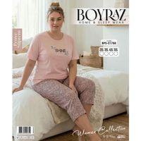 Boyraz Bps-01788 Kadın Battal Kısa Kol Kapri Takım