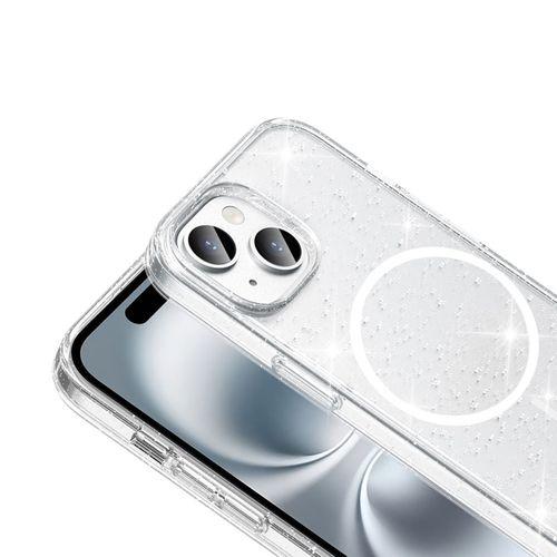 Apple iPhone 14 Kılıf M-safe Şarj Özellikli Parlayan Simli Saydam Renkli Zore Maris Kapak